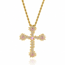 PINK THORN CROSS PENDANT
