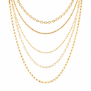5 Gold Stack Necklace Bundle
