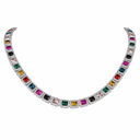 Rainbow Emerald Cut Chain