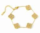 Crystal Clover Bracelet
