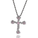 PINK THORN CROSS PENDANT
