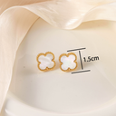 925 Mother of Pearl Clover Studs