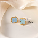 925 Mother of Pearl Clover Studs
