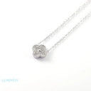 Crystal Clover Necklace - Silver