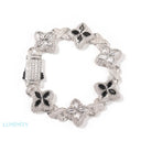 Infinite Clover Bracelets - Black/Silver / 7 INCH / 18CM