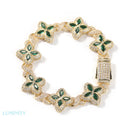 Infinite Clover Bracelets - Gold Green / 7 INCH / 18CM