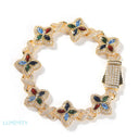 Infinite Clover Bracelets - Gold Multicolour / 7 INCH / 18CM