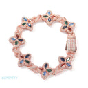 Infinite Clover Bracelets - Rose Gold Multicolour / 7 INCH / 18CM