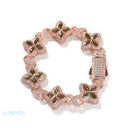 Infinite Clover Bracelets - Rose Gold Olive Green / 7 INCH / 18CM