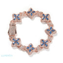 Infinite Clover Bracelets - Rose Gold Sky Blue / 7 INCH / 18CM