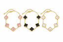 Large Mother of Pearl clover Bracelets - Grey Mother of Pearl
