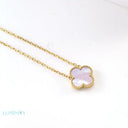 Mother Of Pearl Clover Necklace - Pink Mother of Pearl