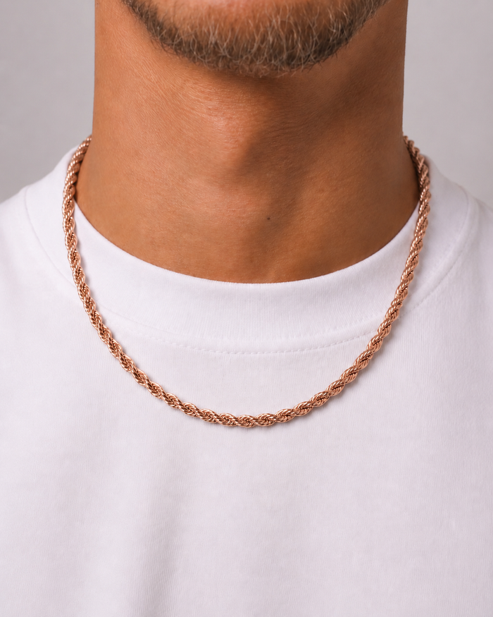 CLEAN ROPE CHAIN - 4MM ROSE GOLD