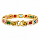 Rainbow Emerald Cut Bracelet
