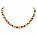 Rainbow Emerald Cut Chain