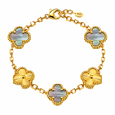 925 Clover Bracelet Two-Tone