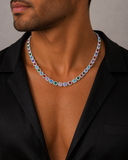 CLUSTERED RAINBOW TENNIS CHAIN - 10MM