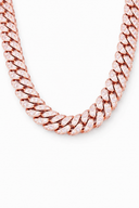 ICED CUBAN CHAIN 22MM  - ROSE GOLD