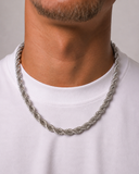 CLEAN ROPE CHAIN - 8MM WHITE GOLD