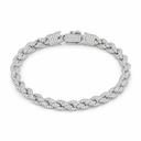 ICED ROPE BRACELET - 9MM WHITE GOLD