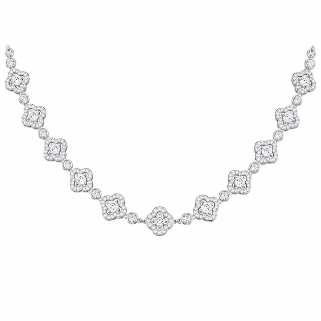 MOISSANITE ICED CLOVERS CHAIN