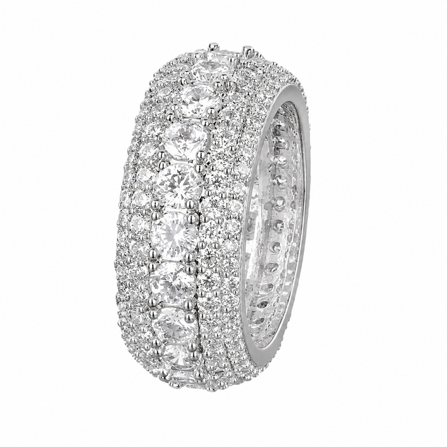 ICED HOOP RING