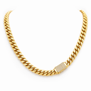 gold iced 8MM cuban chain front view – Luminity London 2