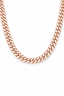 ICED CUBAN CHAIN 8MM  - ROSE GOLD