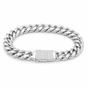 gold iced 8MM cuban bracelet front view – Luminity London 2