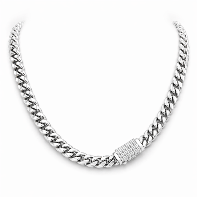 CUBANA 925 MOISSANITE CHAIN - 12MM