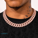 ICED CUBAN CHAIN 22MM  - ROSE GOLD