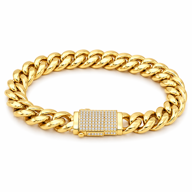 CUBANA 925 BRACELET 12MM - GOLD