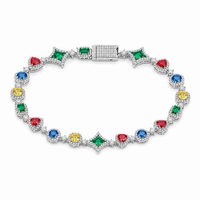 Geometric Diamond Bracelet