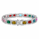 Rainbow Emerald Cut Bracelet