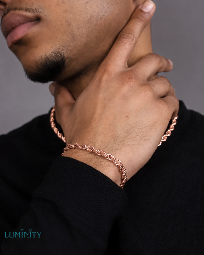 CLEAN ROPE BRACELET - 6MM ROSE GOLD
