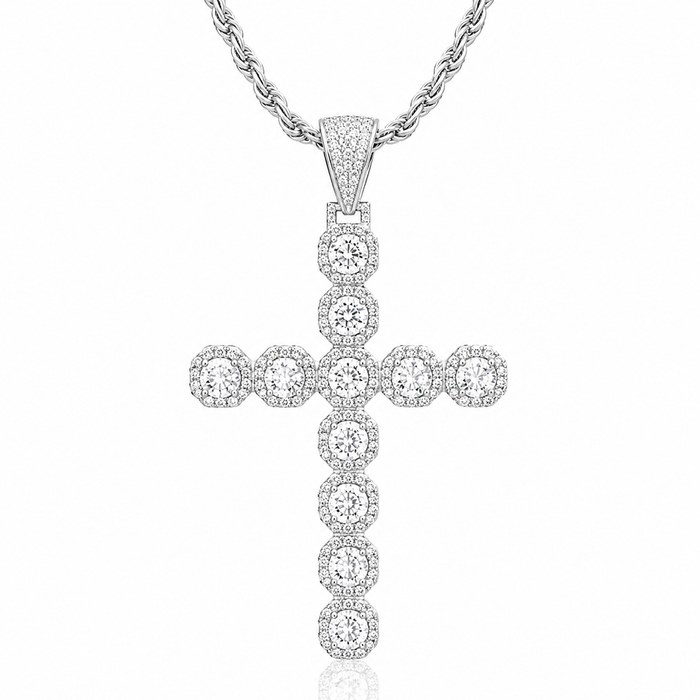 CLUSTERED CROSS PENDANT