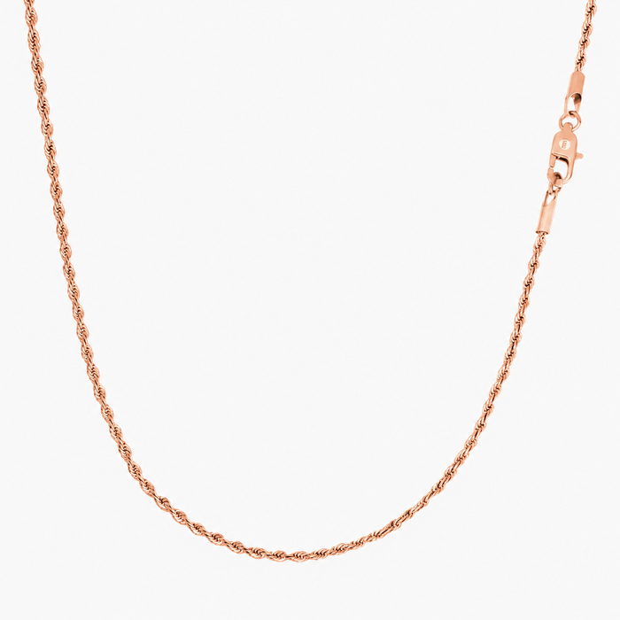 CLEAN ROPE CHAIN - 2MM ROSE GOLD
