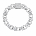 ICED ROSE CUBAN BRACELET 15MM