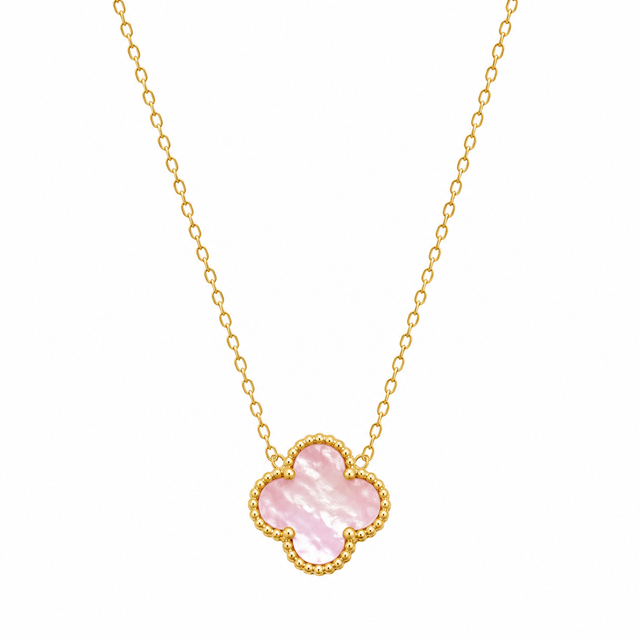 Mother Of Pearl Clover Necklace