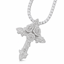 CROSS ROSE PENDANT
