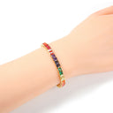 TENNIS RAINBOW BRACELET - GOLD
