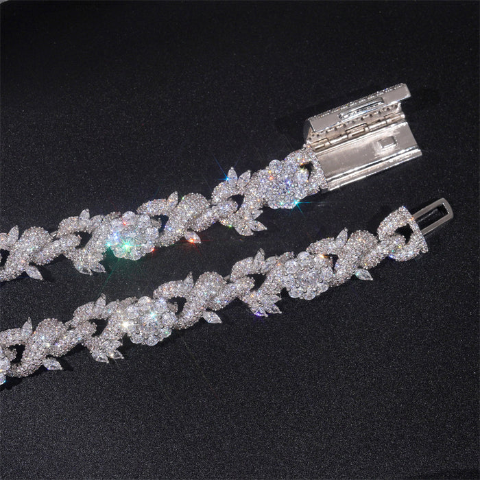 ICED THORN CUBAN BRACELET 15MM