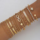 14 Gold Stack Bracelet Bundle