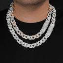 ICED ROSE CUBAN CHAIN 15MM