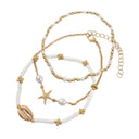 3 Gold Stack Anklet Bundle