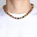 Rainbow Emerald Cut Chain
