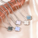 Mother Of Pearl Clover Necklace