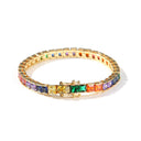 TENNIS RAINBOW BRACELET - GOLD