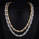 CLUSTERED CIRCLE TENNIS CHAIN - 10MM GOLD