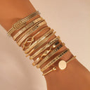 12 Gold Stack Bracelet Bundle